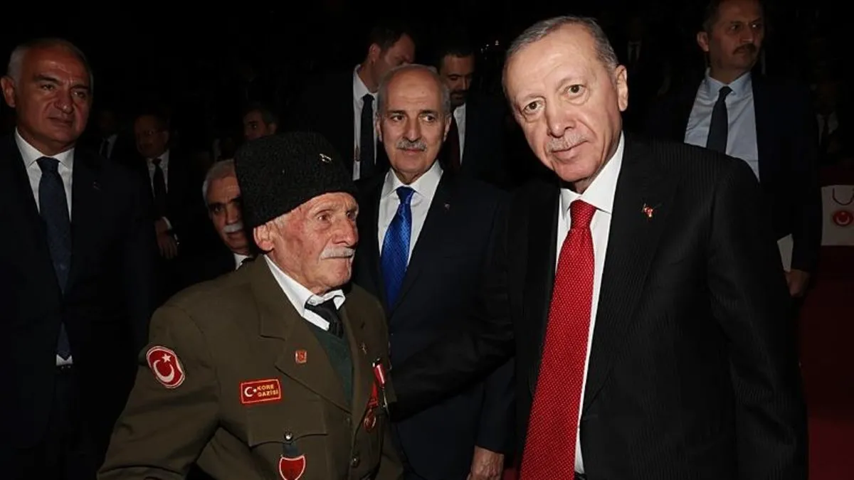 Kore Gazisi Uzun, Başkan Erdoğan ile bir araya geldi